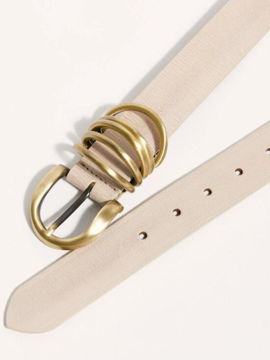 NWT Free People Rori Leather Belt in Cream main image 4